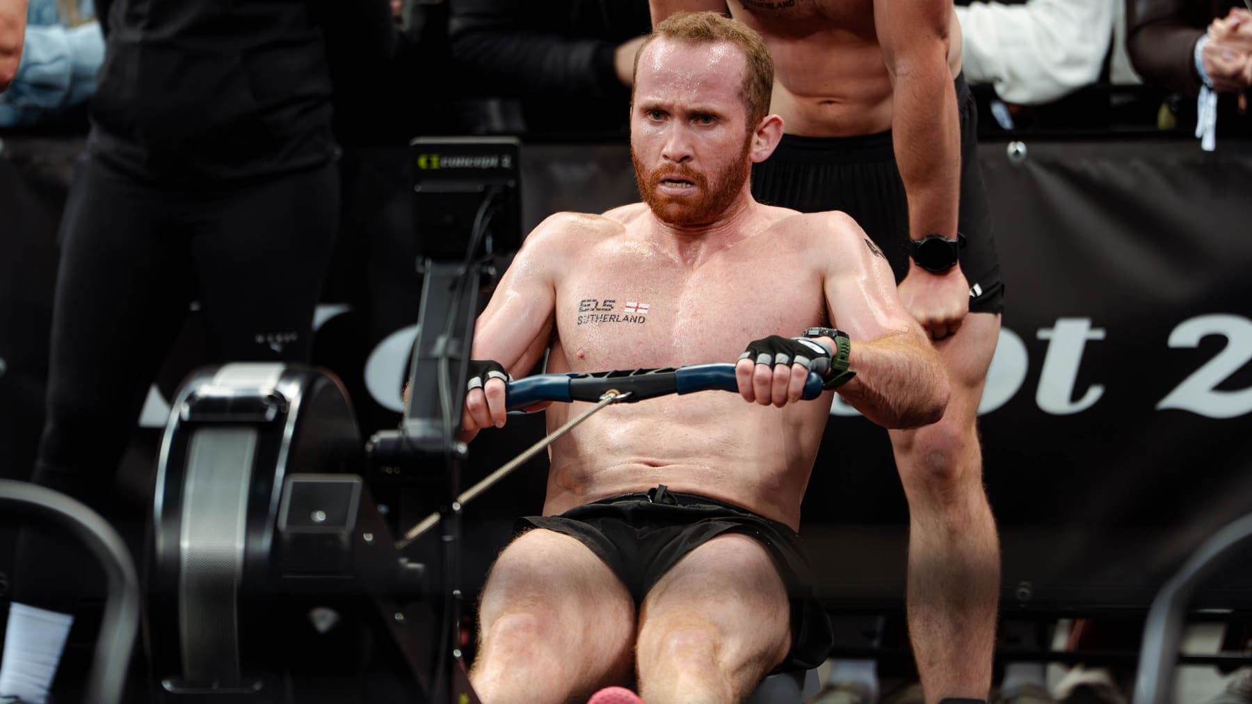 The drive phase on the rower at race pace