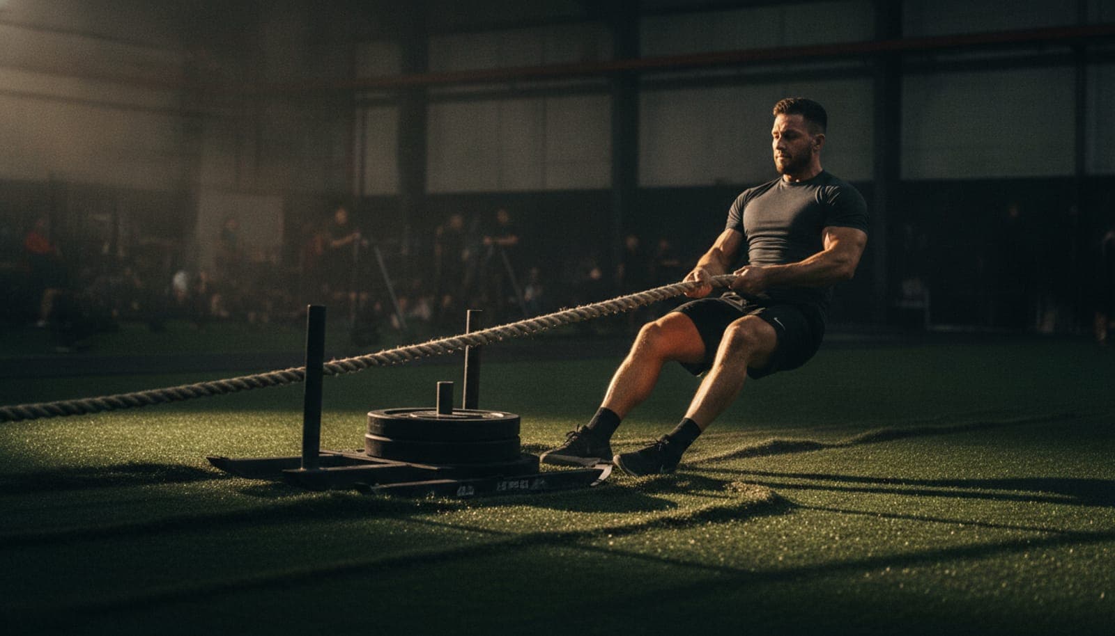 Illustration of the sled pull station