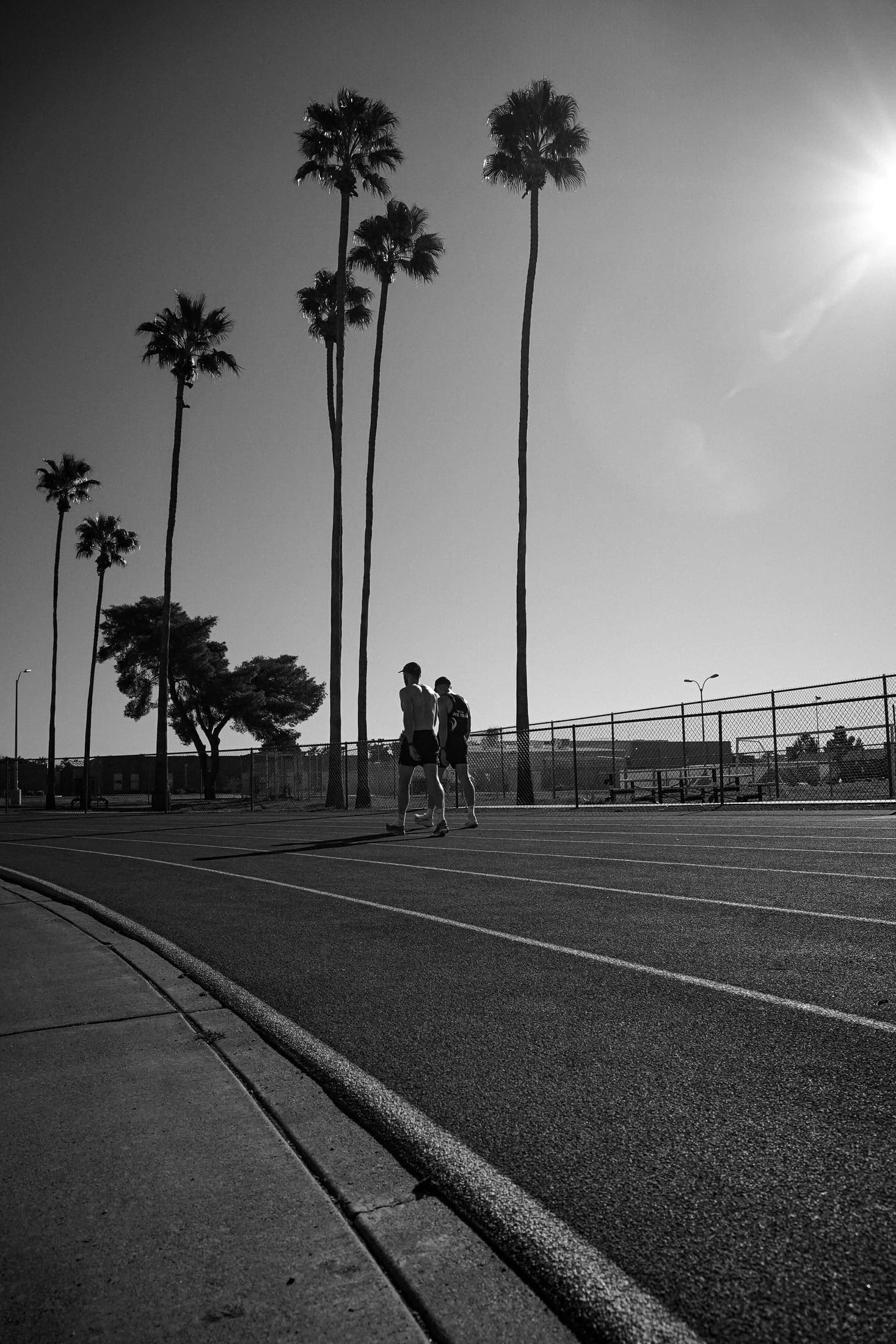 Athlete on a recovery walk after a race