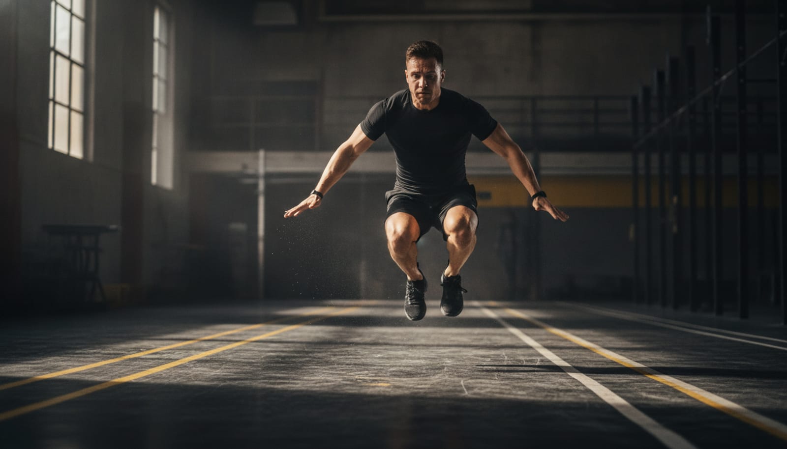 Illustration of the Burpee Broad Jumps station